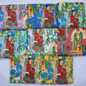 Frida Kahlo Print Fabric-kusumhandicrafts