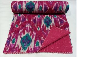 indian kantha quilt kushumhandicrafts