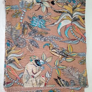 Monkeyprintquilt-kusumhandicrafts-handmadekantha quilt 2