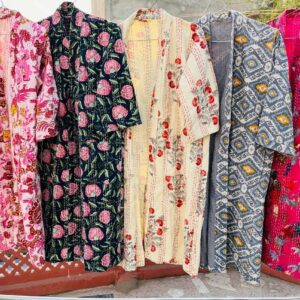 we are presenting a range of handmade kantha jackets. Length- 40 inches Fabric - Cotton Origin - India Quantity- 5 Pieces wear as a coat , jacket , robe , overcoat, kimono , pregnancy gown etc… #jackets #kanthajackets #handmade #kanthacoat