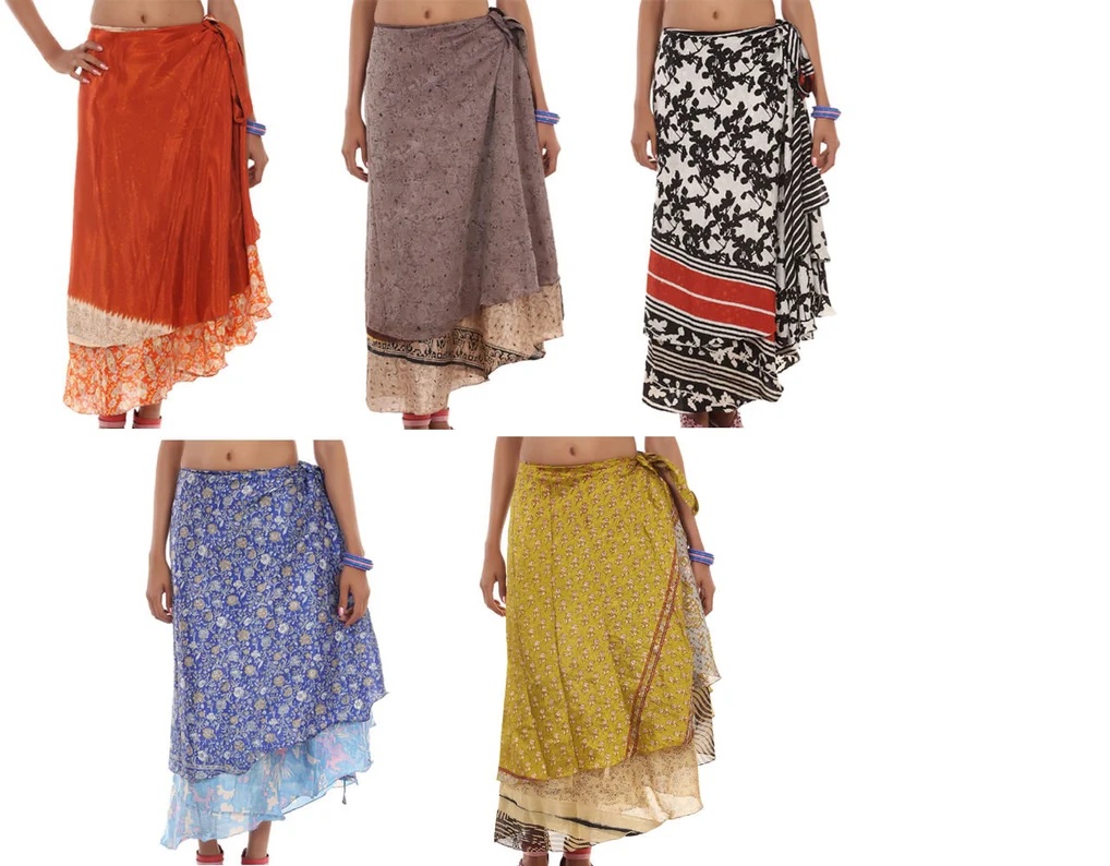 How To Wear Your One-of-a-Kind Sari Wrap Skirt from Darn Good Yarn