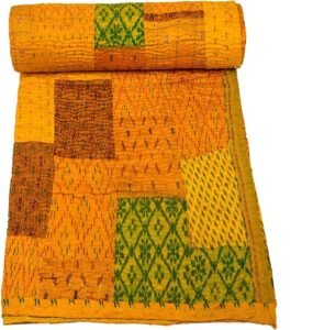 indian kantha silk quilt kusumhandicrafts