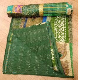 indian silk kantha quilt kusumhandicrafts