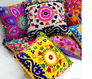 indian suzani pillow cover kusumhandicrafts