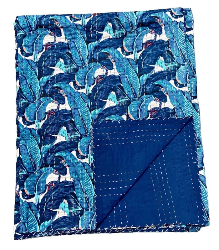 Kantha-Blue-Banana-Print-Kusumhandicrafts2