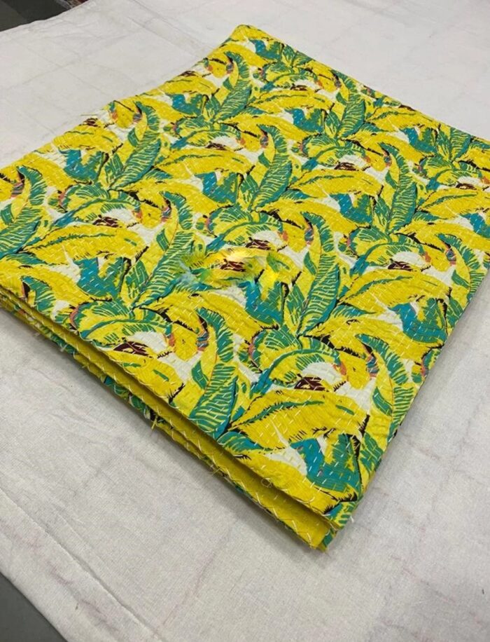 Yellow-Banana-Print-Kantha-Kusumhanducrafts1
