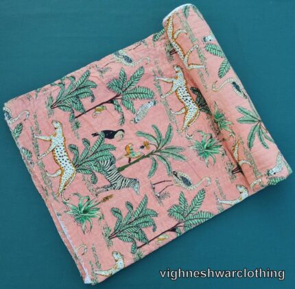 Pink-Jungle-Print-Kantha-Kusumhandicrafts1