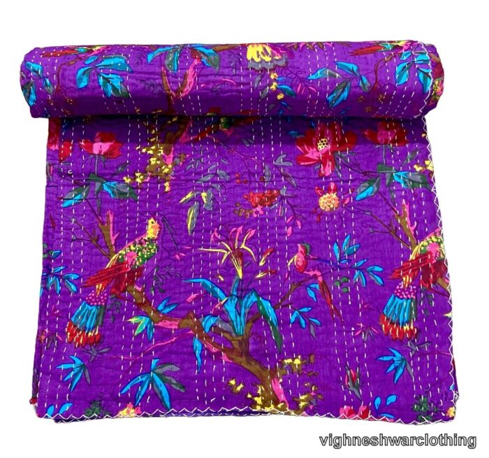 Purple-Bird-Print-Kantha-Kusumhandicrafts1