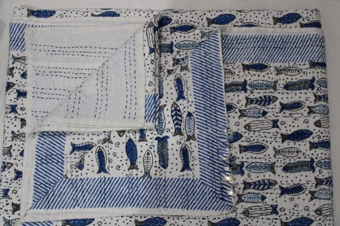 White-Blue-Fish-Print-Kantha-Kusumhandicrafts2