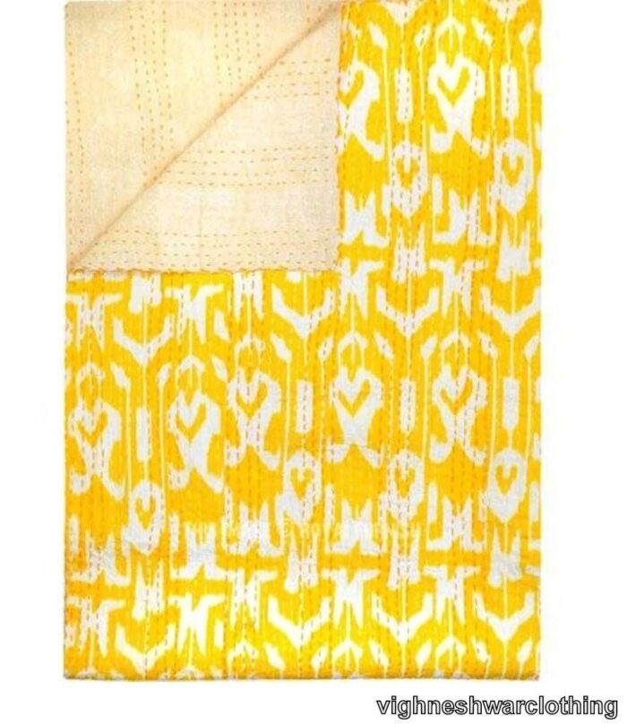 Yellow-Ikat-Kantha-Kusumhandicrafts