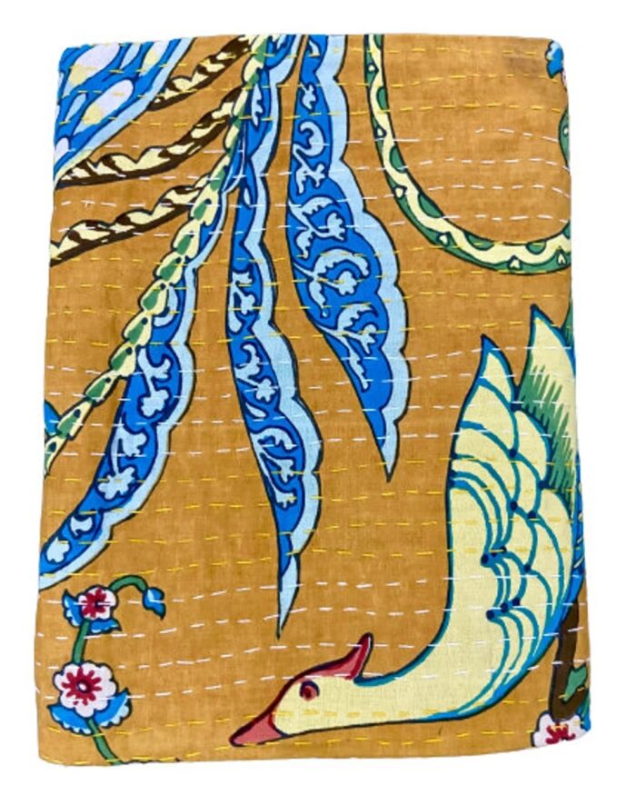 Yellow-Peacock-Print-Kantha-Kusumhandicrafts2