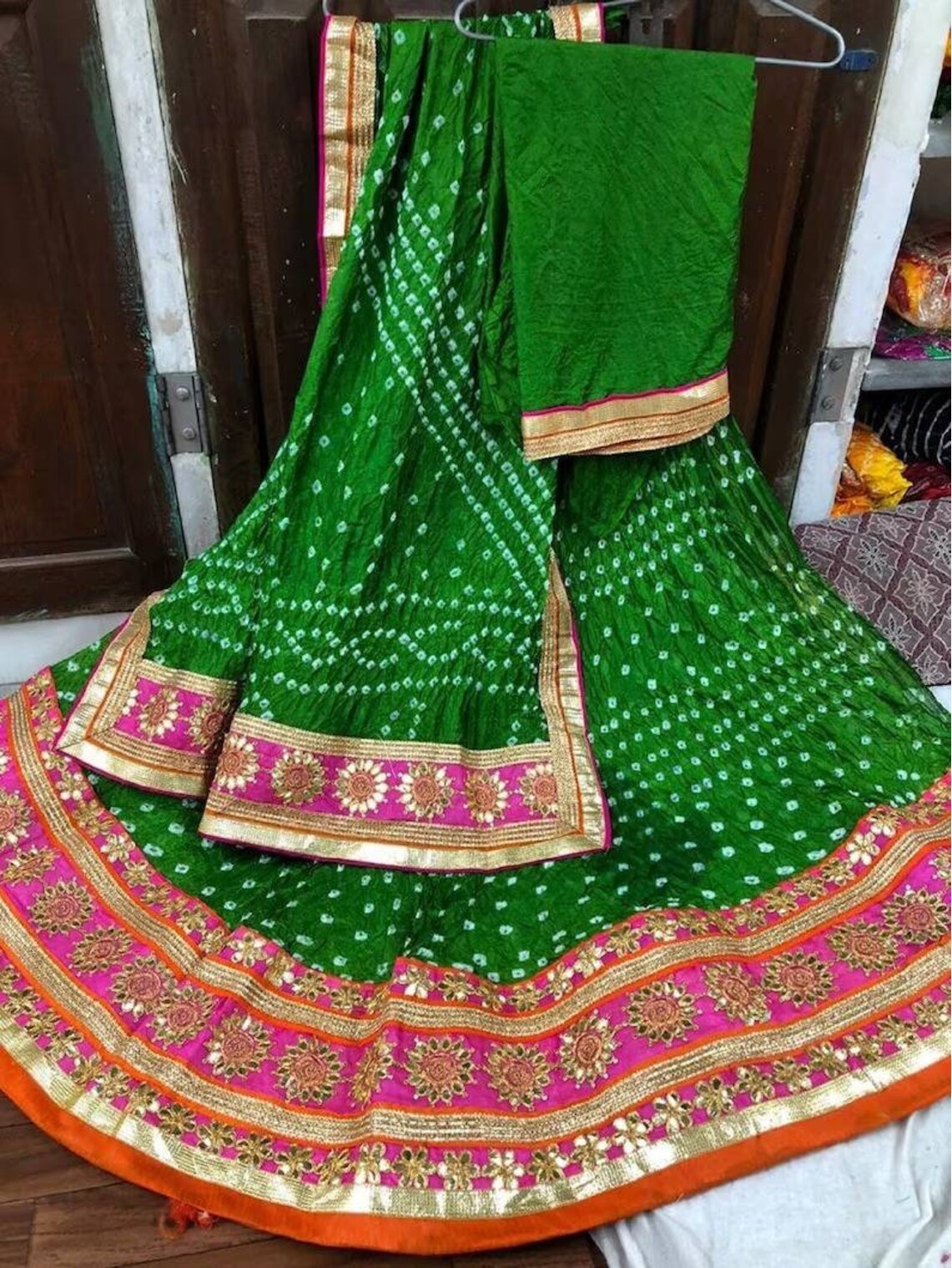 Rajasthani Bandhej Lehenga Kusumhandicrafts2